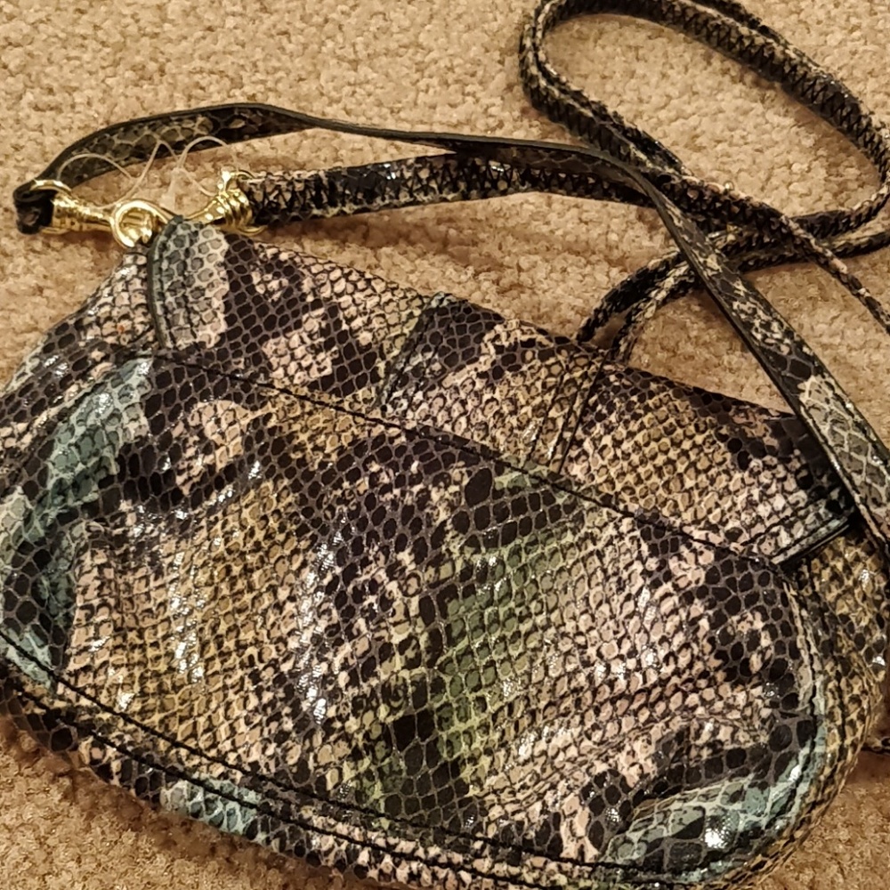 * Kate Landry Mini Multicolor Python Crossbody - image 5